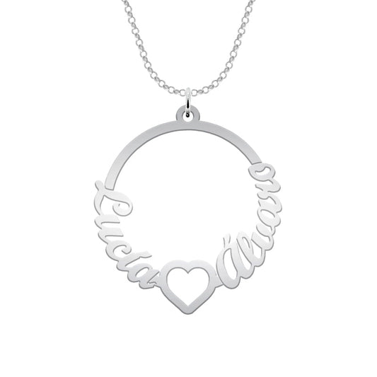 Collier Pendentif Cercle en Argent Massif