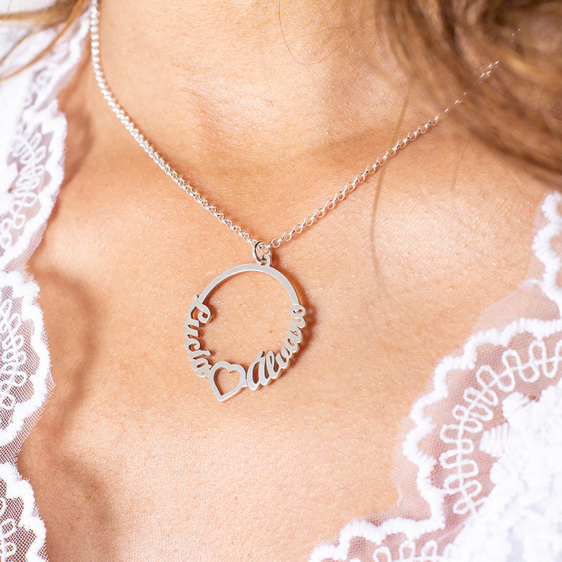 Collier Pendentif Cercle en Argent Massif