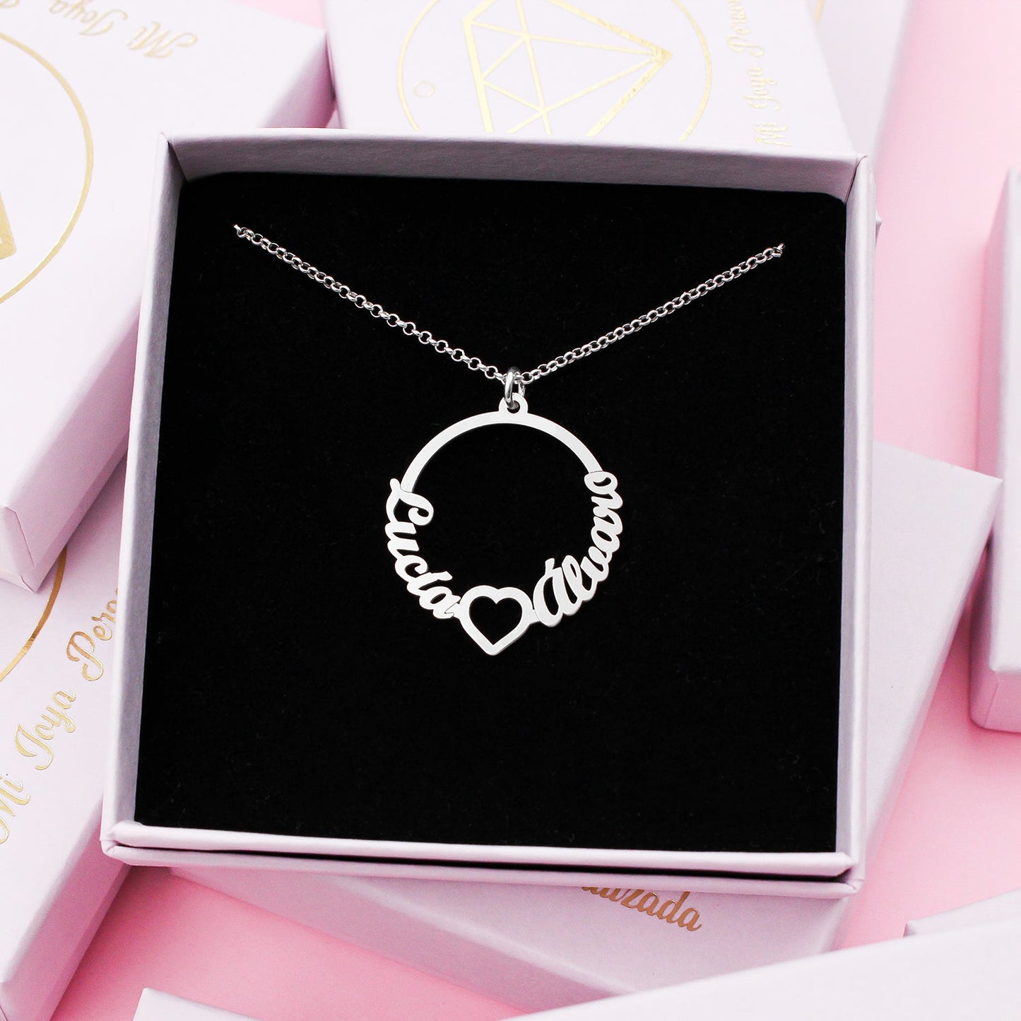 Collier Pendentif Cercle en Argent Massif