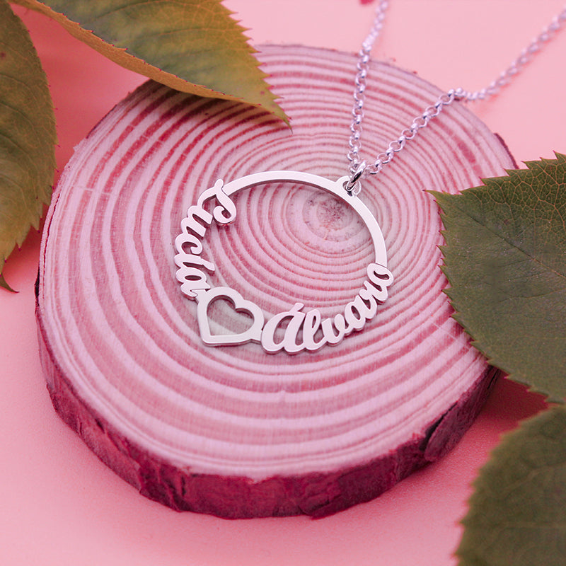 Collier Pendentif Cercle en Argent Massif