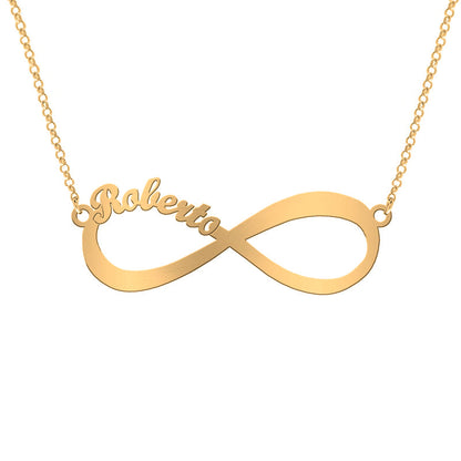 Collier Pendentif Infini en Argent Plaqué Or