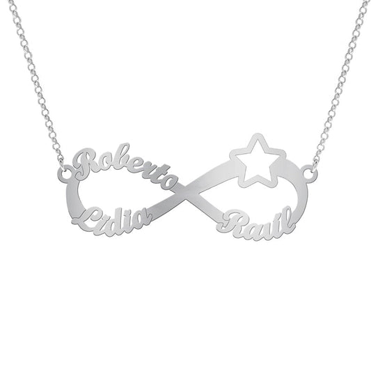 Collier Pendentif Infini et Étoile en Argent