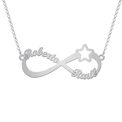Collier Pendentif Infini et Étoile en Argent