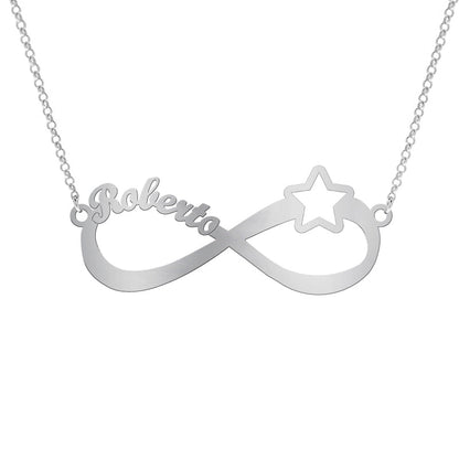 Collier Pendentif Infini et Étoile en Argent