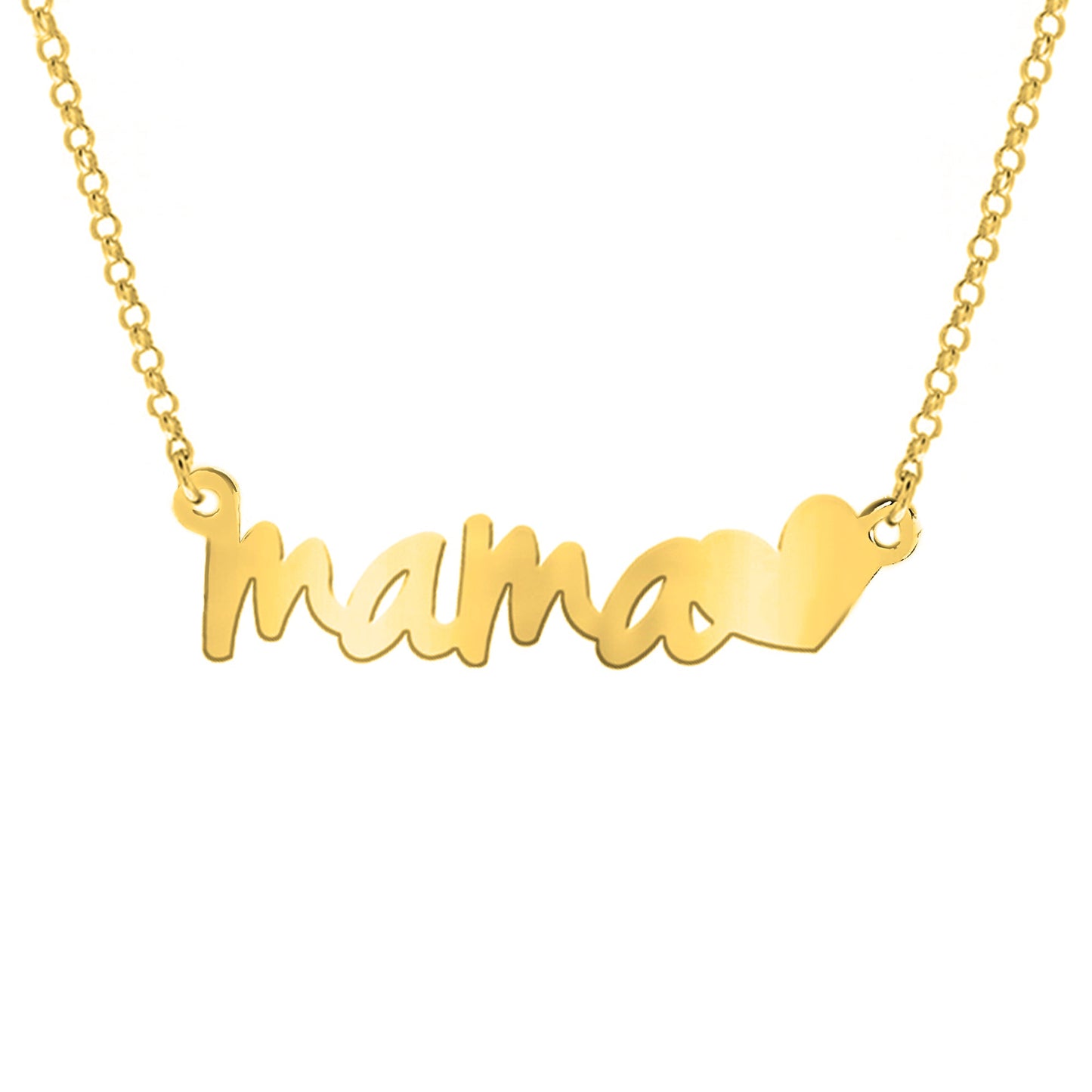 Collier pendentif Maman en argent 925 plaqué or