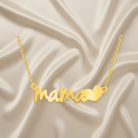 Collier pendentif Maman en argent 925 plaqué or