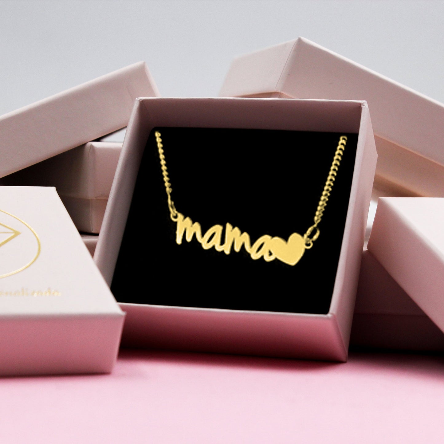 Collier pendentif Maman en argent 925 plaqué or