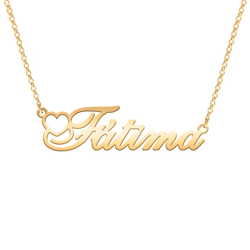 Collier Prénom Cursif Personnalisé en Argent Plaqué Or