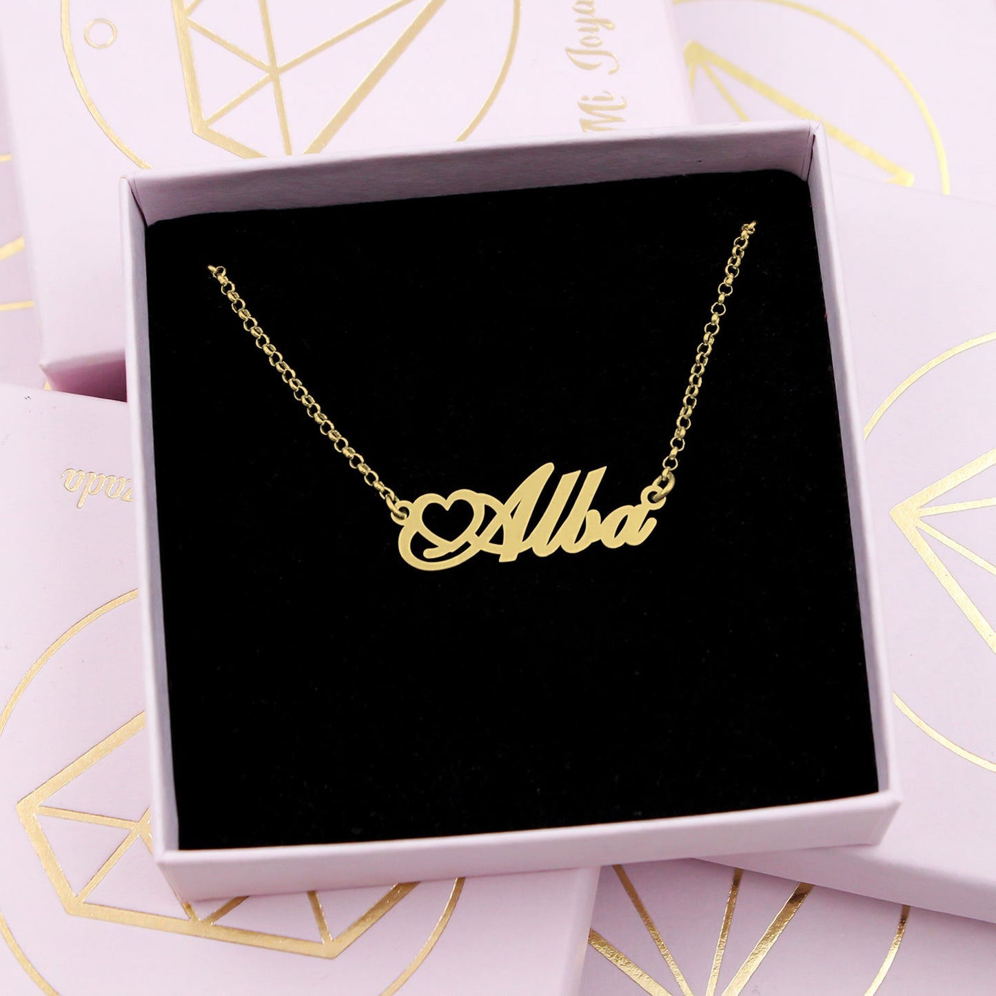 Collier Prénom Cursif Personnalisé en Argent Plaqué Or