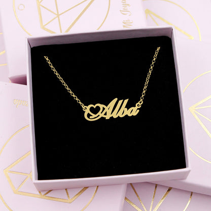 Collier Prénom Cursif Personnalisé en Argent Plaqué Or