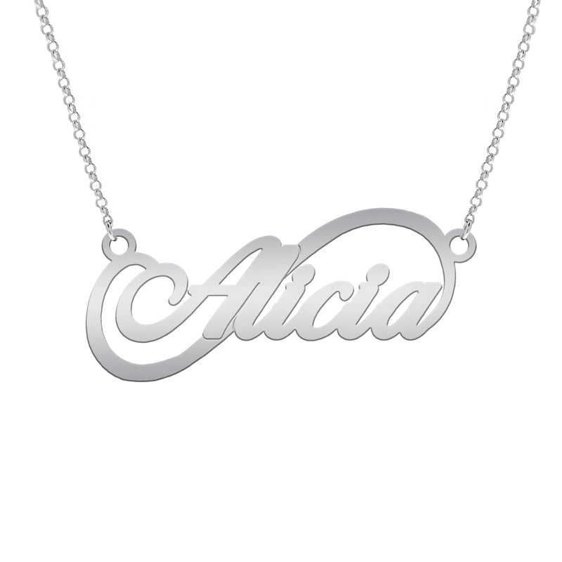 Collier prénom personnalisable en Argent 925 avec infini