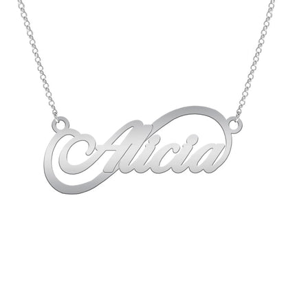 Collier prénom personnalisable en Argent 925 avec infini