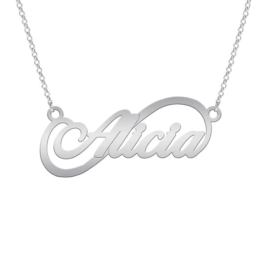 Collier prénom personnalisable en Argent 925 avec infini