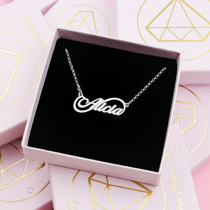 Collier prénom personnalisable en Argent 925 avec infini
