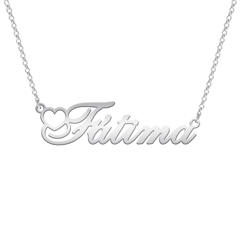 Collier prénom personnalisable en argent massif