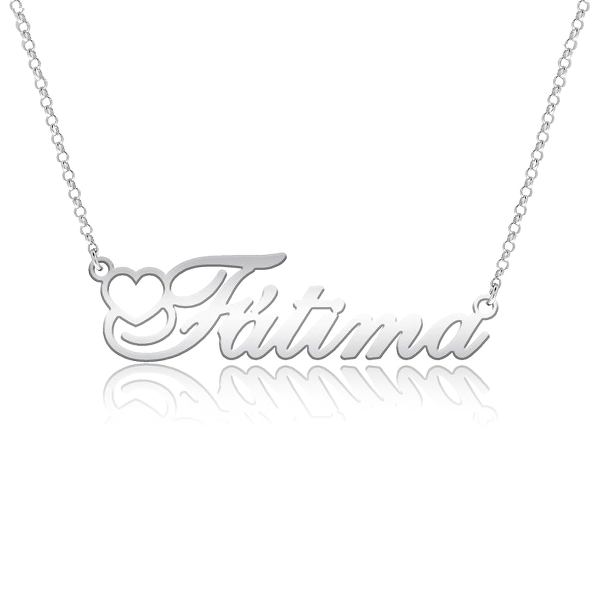 Collier Prénom Gravé, cadeau pour sa mère, argent massif