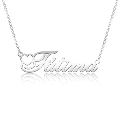 Collier Prénom Gravé, cadeau pour sa mère, argent massif