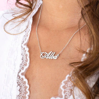 Collier prénom personnalisable en argent massif