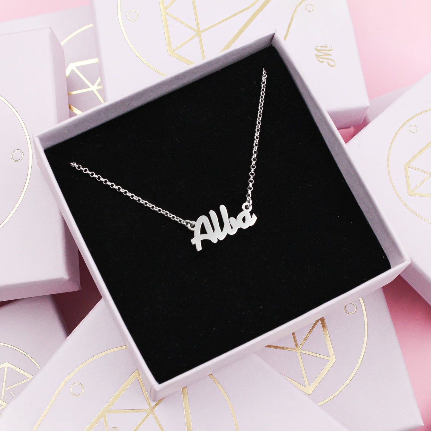 Collier prénom personnalisable en argent massif