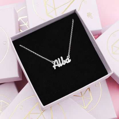 Collier prénom personnalisable en argent massif