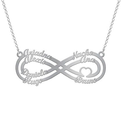 Collier Symbole Infini et Cœur en Argent 925