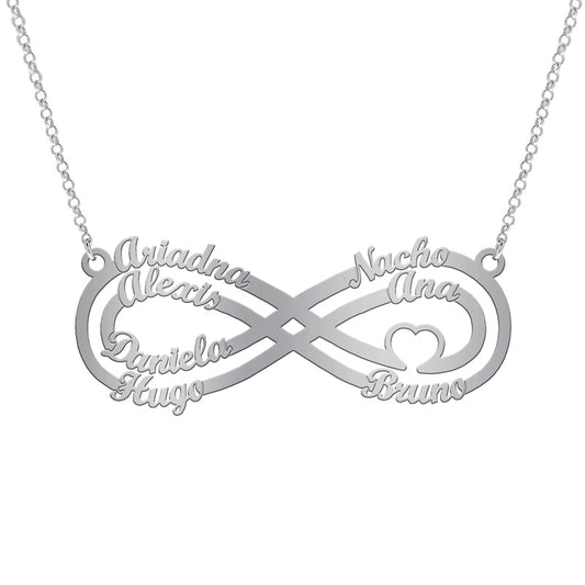 Collier Symbole Infini et Cœur en Argent 925