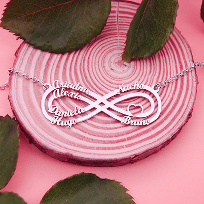 Collier Symbole Infini et Cœur en Argent 925
