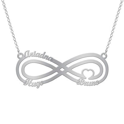 Collier Symbole Infini et Cœur en Argent 925