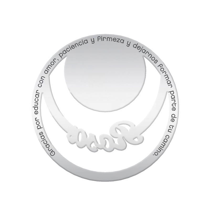 Marque-page en argent 925 personnalisable avec nom et trèfle