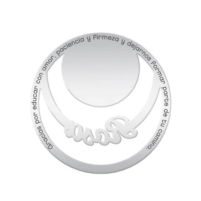 Marque-page en argent 925 personnalisable avec nom et trèfle