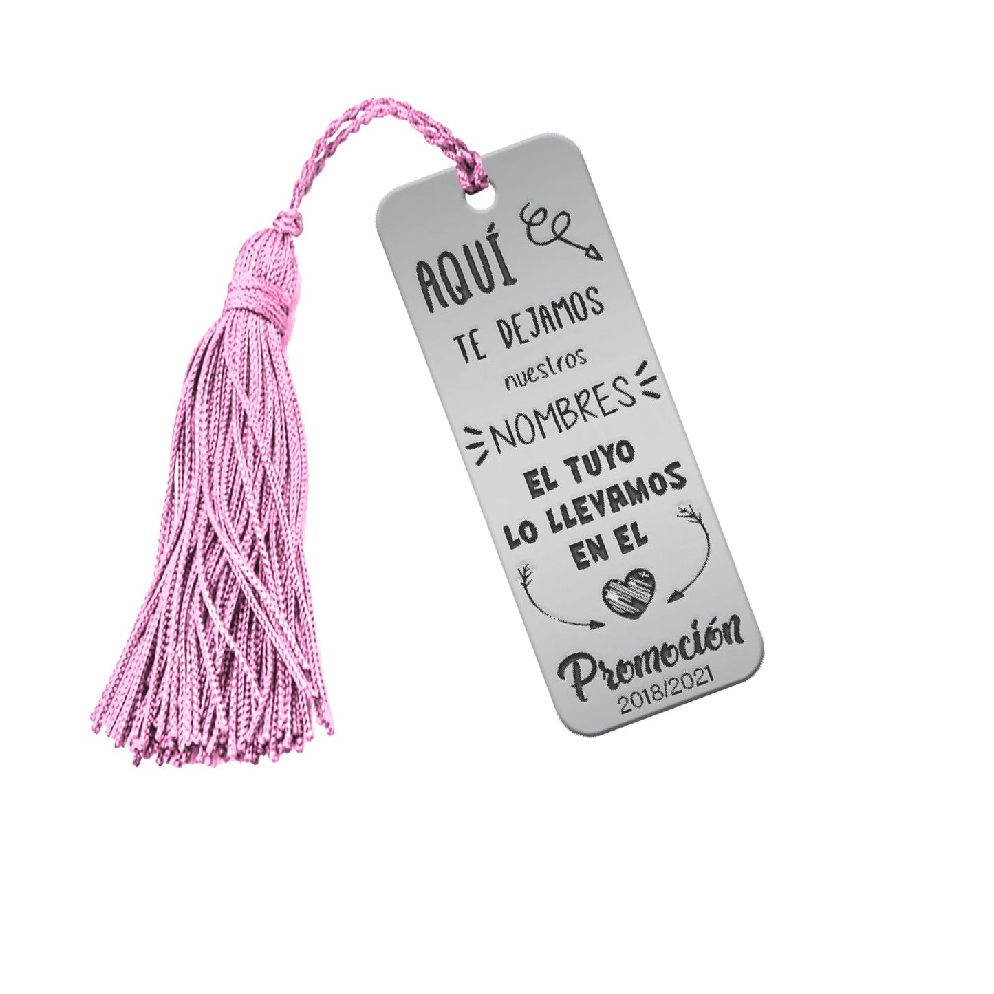 Marque-page en argent personnalisable pour professeur