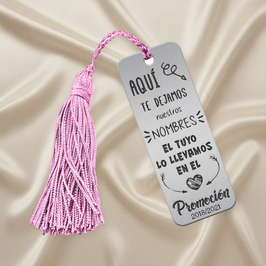 Marque-page en argent personnalisable pour professeur