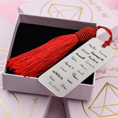 Marque-page en argent personnalisable pour professeur
