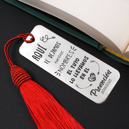 Marque-page en argent personnalisable pour professeur