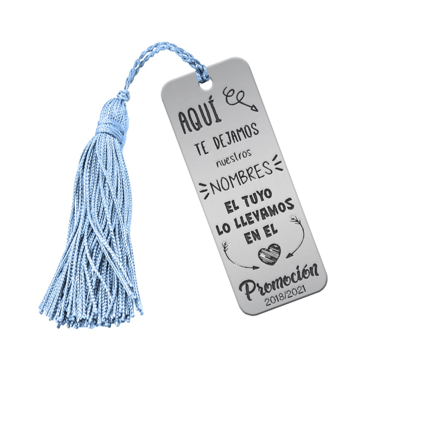 Marque-page en argent personnalisable pour professeur