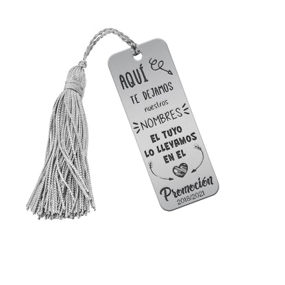 Marque-page en argent personnalisable pour professeur