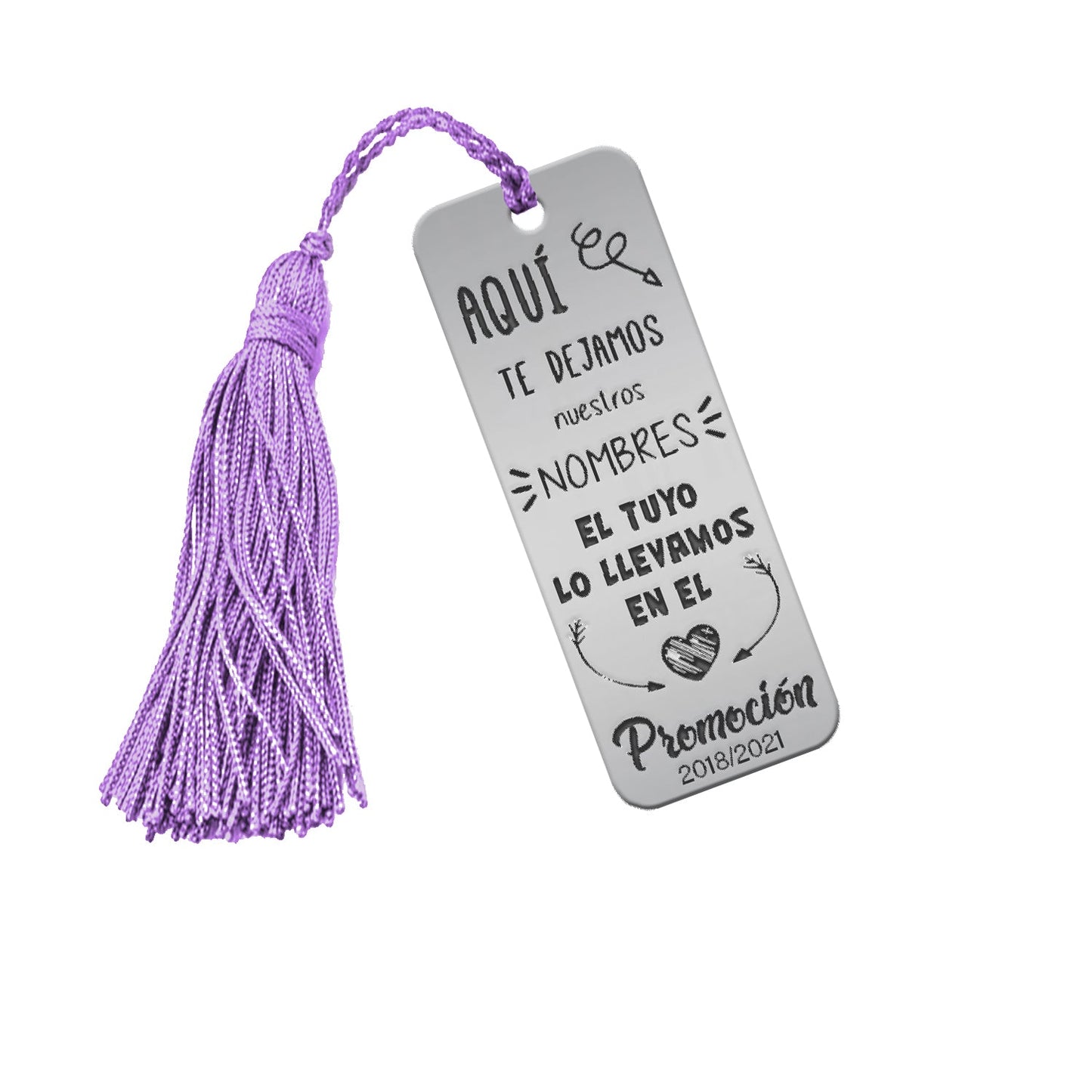 Marque-page en argent personnalisable pour professeur