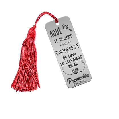Marque-page en argent personnalisable pour professeur