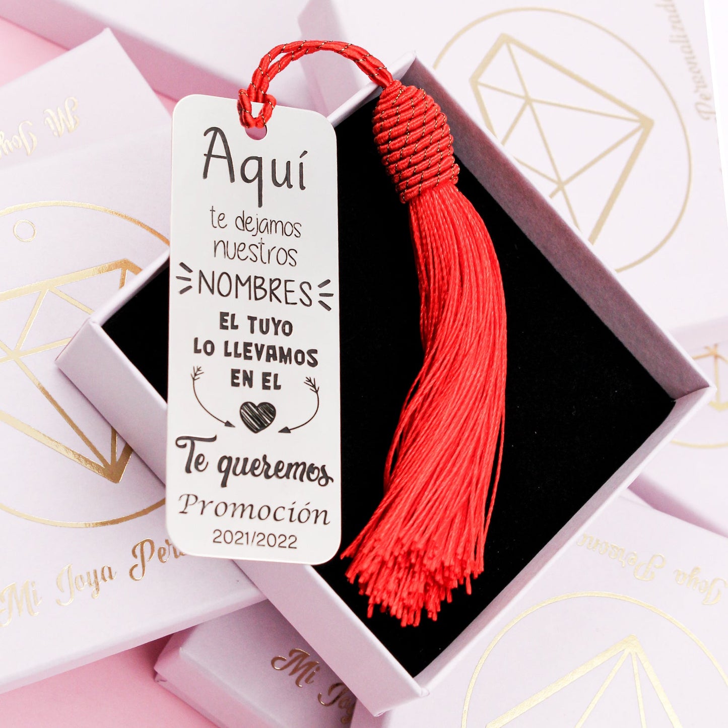Marque-page en argent personnalisable pour professeur