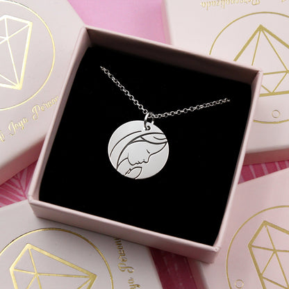 Médaille de Communion Vierge en Argent Personnalisable