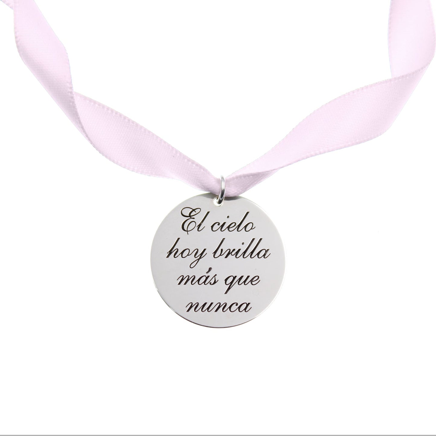 Médaille Personnalisée en Argent 925 pour Bouquet de Mariée