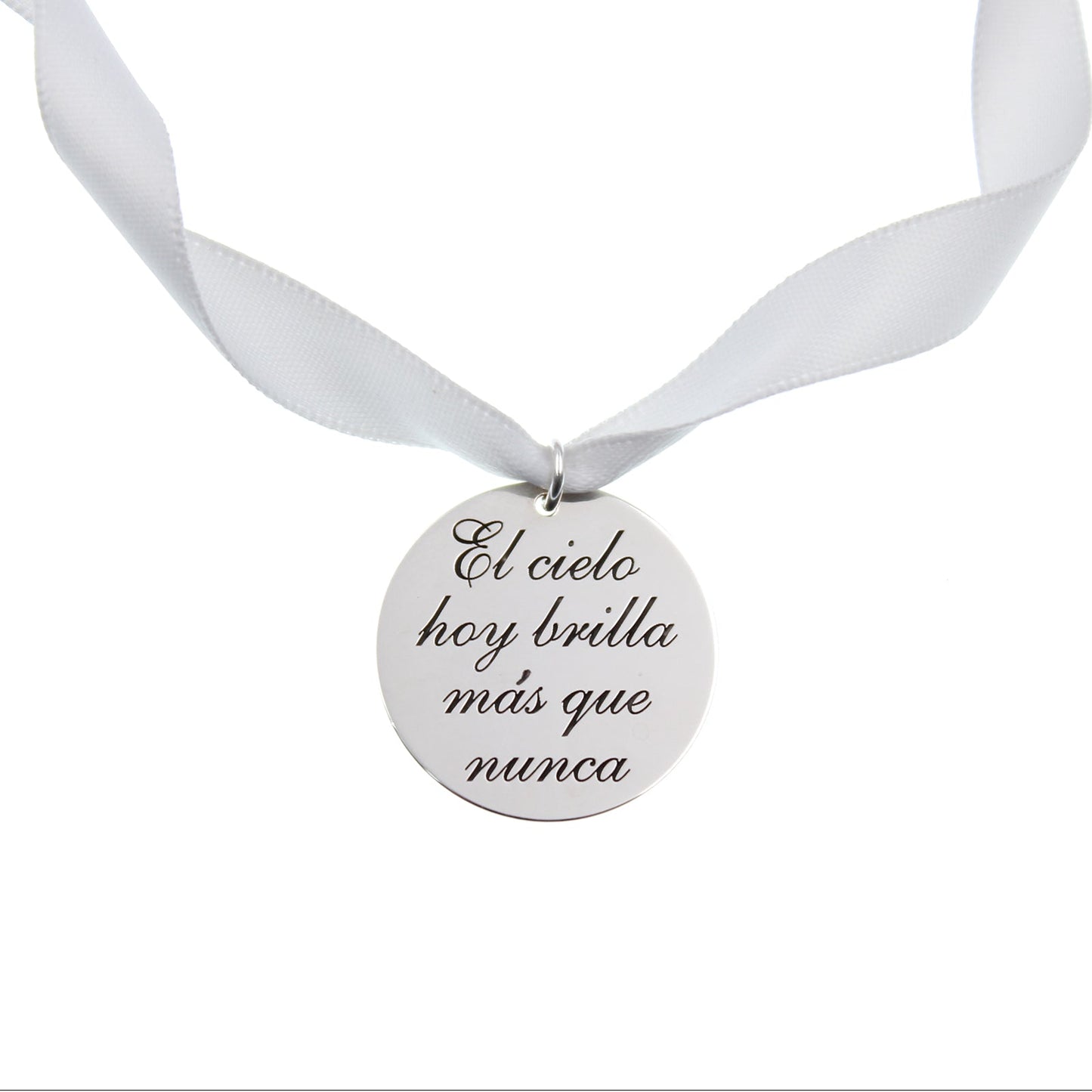 Médaille Personnalisée en Argent 925 pour Bouquet de Mariée