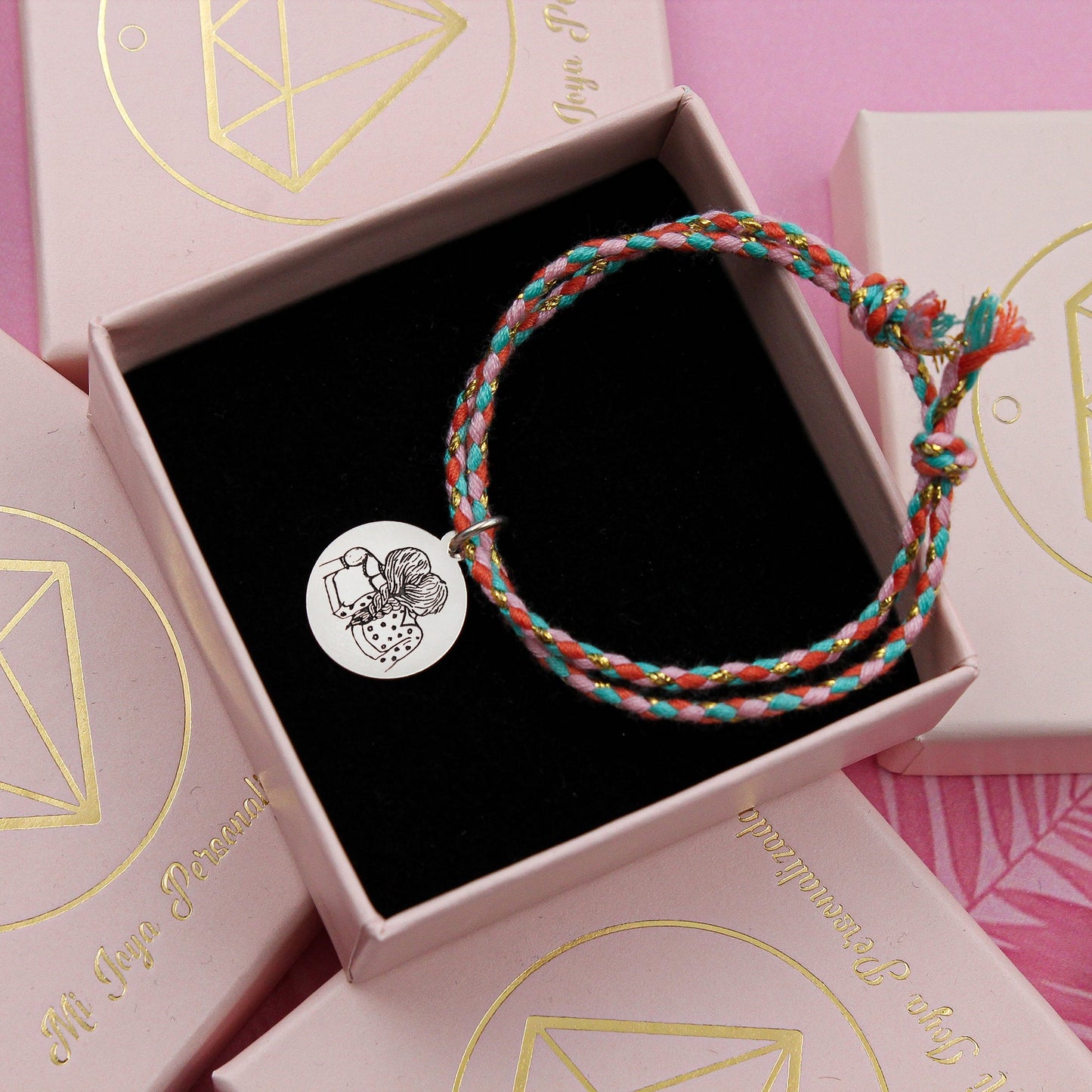 Pack de 2 Bracelets Amie avec Médaille en Argent Gravée