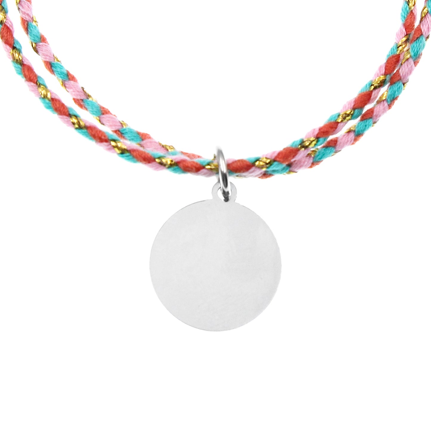 Pack de 2 Bracelets Amie avec Médaille en Argent Gravée