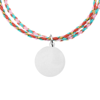 Pack de 2 Bracelets Amie avec Médaille en Argent Gravée