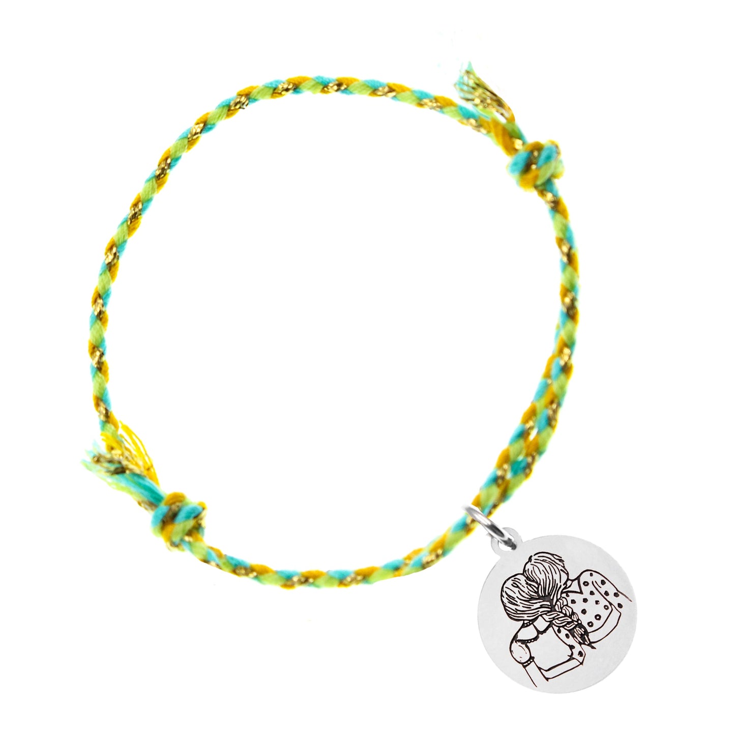 Pack de 2 Bracelets Amie avec Médaille en Argent Gravée