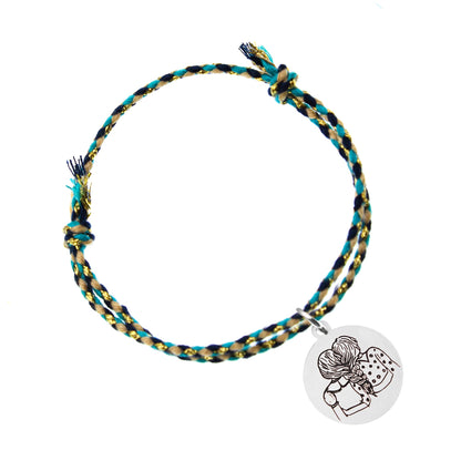 Pack de 2 Bracelets Amie avec Médaille en Argent Gravée