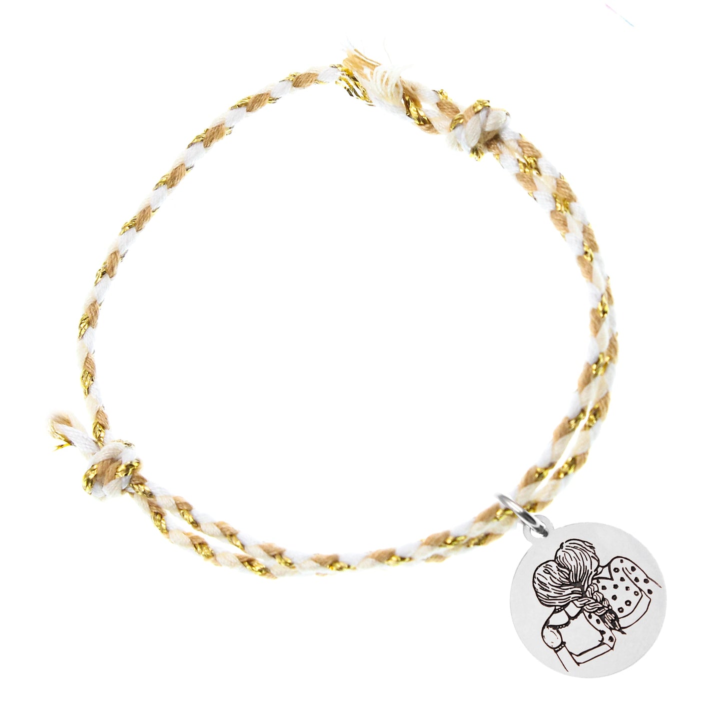 Pack de 2 Bracelets Amie avec Médaille en Argent Gravée