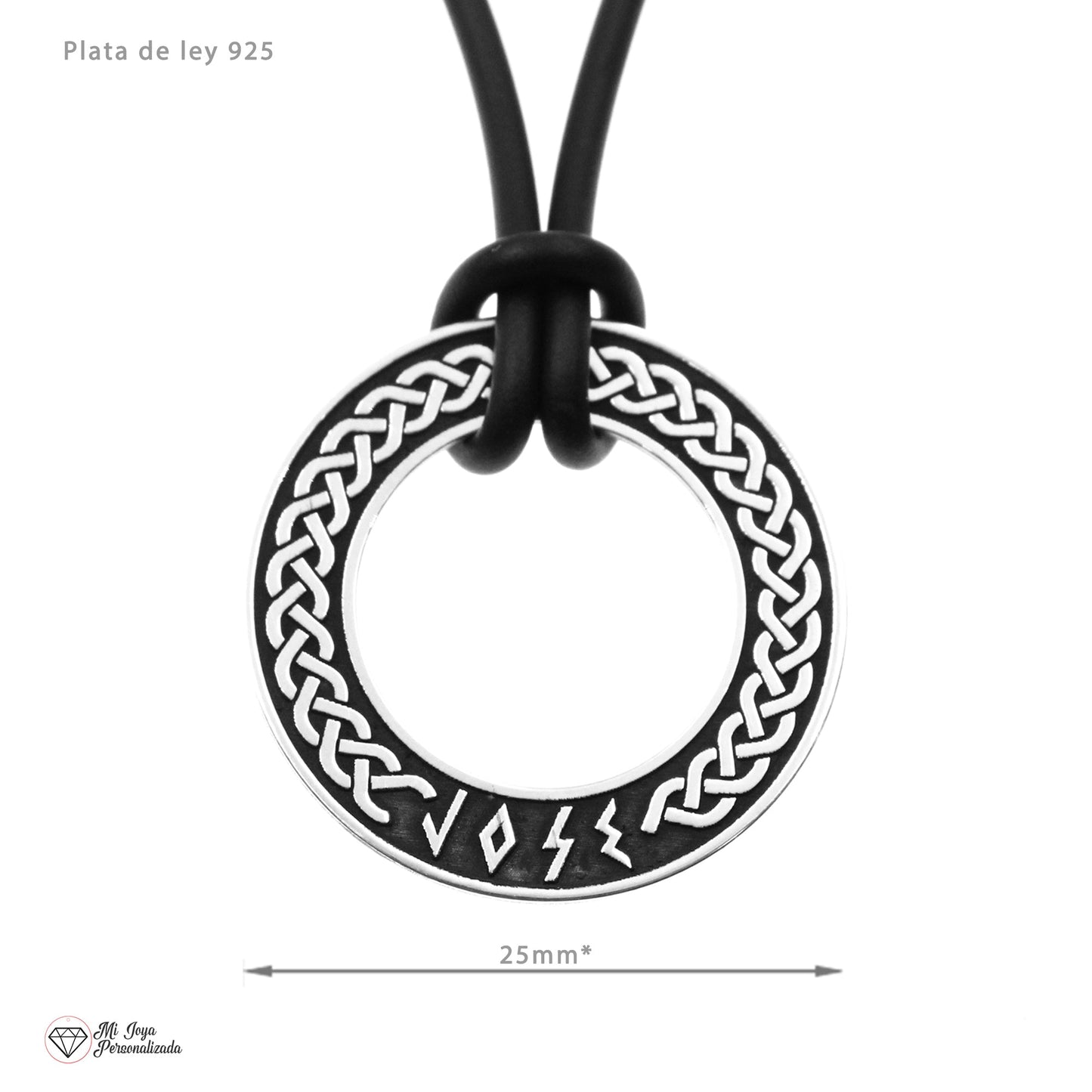 Pendentif Argent 925 Nœud Celtique Personnalisable Prénom