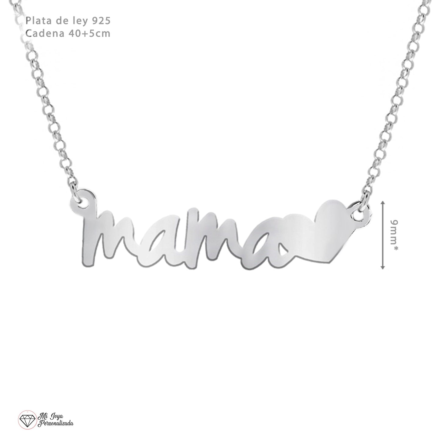 Pendentif Maman en argent massif